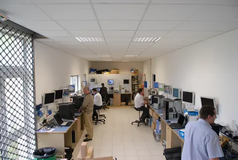 Les bureaux de l’équipe technique en 2008